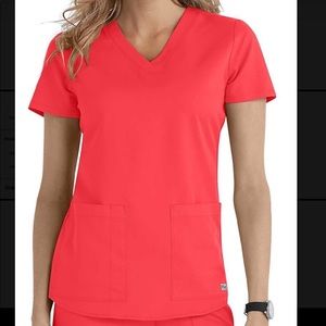 Grey’s Anatomy Activewear scrub top, Papaya